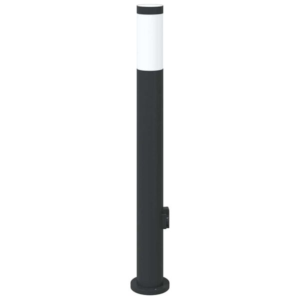 vidaXL Bollard Light with Outlet 80 cm Stainless Steel IP44