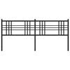 vidaXL Metal Headboard Black 193cm