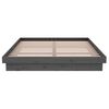 vidaXL Bed Frame without Mattress Grey Solid Wood 140x190 cm