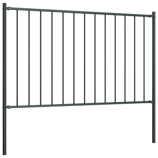 vidaXL Fence Panel Woerden with Posts Steel 1.7x0.75 m Anthracite