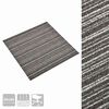 vidaXL Carpet 20 pcs Striped Anthracite 50 x 50 cm 100% Polypropylene