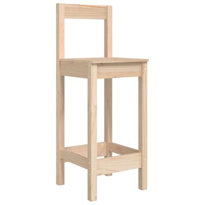 vidaXL Bar Chairs 2 pcs 40x41.5x112 cm Solid Wood Pine