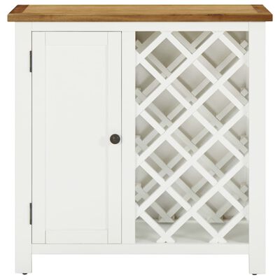 vidaXL Wine Cabinet 80x32x80 cm Solid Oak Wood