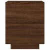 vidaXL Bedside Cabinet with LED Lights Brown Oak Engineered Wood