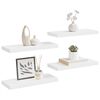 vidaXL Floating Wall Shelves 4 pcs White 60x23.5x3.8 cm MDF