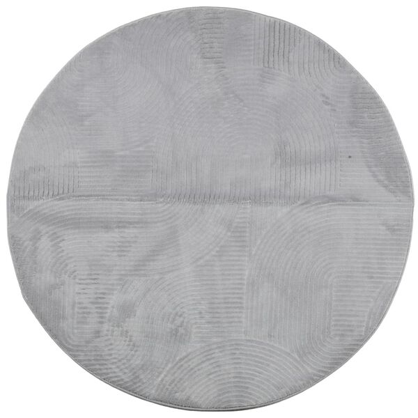 vidaXL Rug IZA Short Pile Scandinavian Look Grey &Oslash; 120 cm