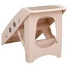vidaXL Folding Dog Stairs Cream 62x40x49.5 cm