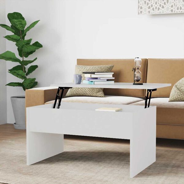 vidaXL Coffee Table High Gloss White 80x50.5x41.5 cm Engineered Wood