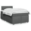 vidaXL Box Spring Bed with Mattress Dark Grey 120x200 cm Fabric