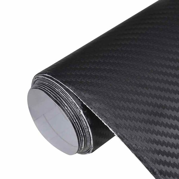 vidaXL Car Films 2 pcs 3D Black 100x150 cm+50x150 cm