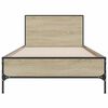 vidaXL Bed Frame without Mattress Sonoma Oak 75x190 cm Small Single