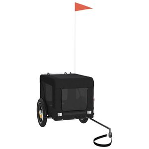 vidaXL Pet Bike Trailer Black Oxford Fabric&Iron