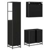 vidaXL Bathroom Furniture Set 3 pcs Black Oak Engineered Wood