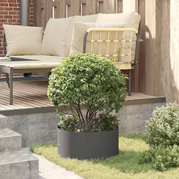 vidaXL Garden Planter Black 40 x 40 x 20 cm Cold-rolled Steel
