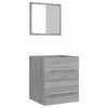 vidaXL Bathroom Cabinet with Mirror Grey Sonoma 41x38.5x48 cm Engineered Wood