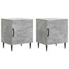 vidaXL Bedside Cabinet 2 pcs Concrete Grey 43 x 34.5 x 50 cm
