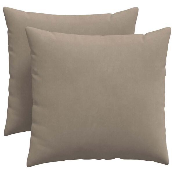 vidaXL Sofa Pillows 2 pcs Taupe 50 x 50 cm Fabric