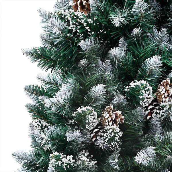 vidaXL Artificial Christmas Tree with LEDs&Ball Set&Pinecones 150 cm