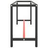 vidaXL Work Bench Frame Matte Black and Matte Red 190x50x79 cm Metal