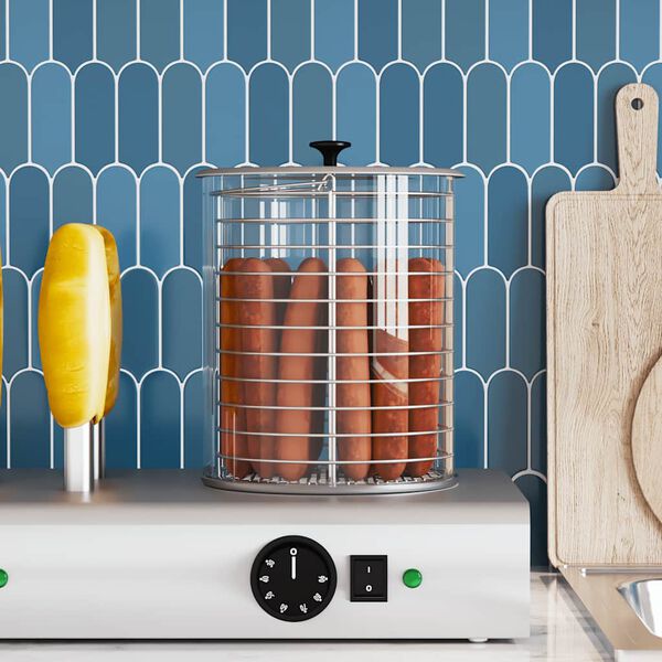 vidaXL Glass Cylinder for Hot Dog Warmer 200x240 mm