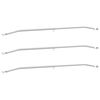 vidaXL Tarpaulin Bracket for Trailers 3 pcs Silver 102-155 cm Aluminum