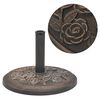 vidaXL Parasol Base | Bronze | Resin, Steel | Standard | Decorative Inlays