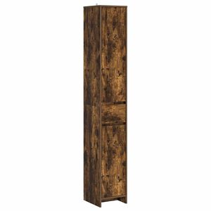 vidaXL Bathroom Cabinet Smoked Oak 30 x 33 x 190 cm Engineered Wood