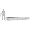 vidaXL Garden Raised Bed 400x80x45 cm Galvanized Steel Silver