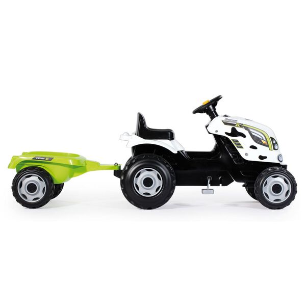 Smoby Kids Tractor and Trailer Farmer XL White and Black