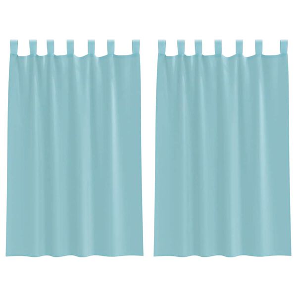 vidaXL Voile Curtains with Loops 2 pcs Turquoise 140x175 cm