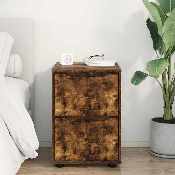 vidaXL Storage Cabinet Smoked Oak 40 x 48 x 57 cm Engineered Wood