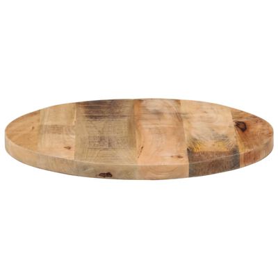 vidaXL Table Top Ø 40x1.5 cm Round Solid Wood Rough Mango