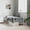 vidaXL Metal Bed Frame without Mattress with Footboard&nbsp;White 90x190cm