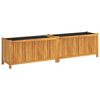 vidaXL Garden Planter with Liner 199x38,5x50 cm Solid Wood Acacia