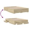 vidaXL Bed Frame with Drawers without Mattress Sonoma Oak 120x200 cm
