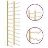 vidaXL Wall Mounted Wine Rack for 36 Bottles Gold Iron