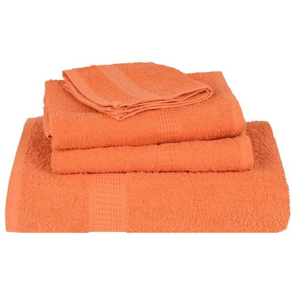 vidaXL Wash Towels "FROGN" 4 pcs Orange 30x30 cm 360 gsm