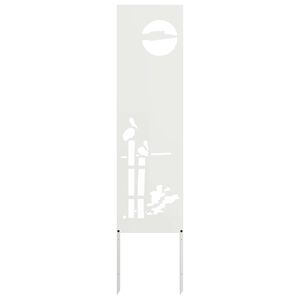 vidaXL Garden Privacy Screen White 32 x 140 cm Cold-rolled steel