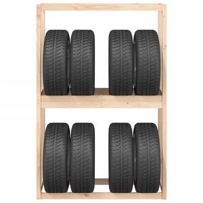 vidaXL Tire Rack 120x40x180 cm Solid Wood Pine