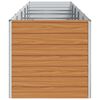 vidaXL Garden Raised Bed Light Brown 400 x 80 x 77 cm Galvanised Steel