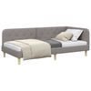 vidaXL Corner Bed Frame with Headboard Taupe 90 x 200 cm Fabric