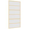 vidaXL Sliding Door Gold 102.5x205 cm Frosted ESG Glass and Aluminium