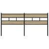 vidaXL Headboard Sonoma Oak 193 cm Iron and Engineered Wood