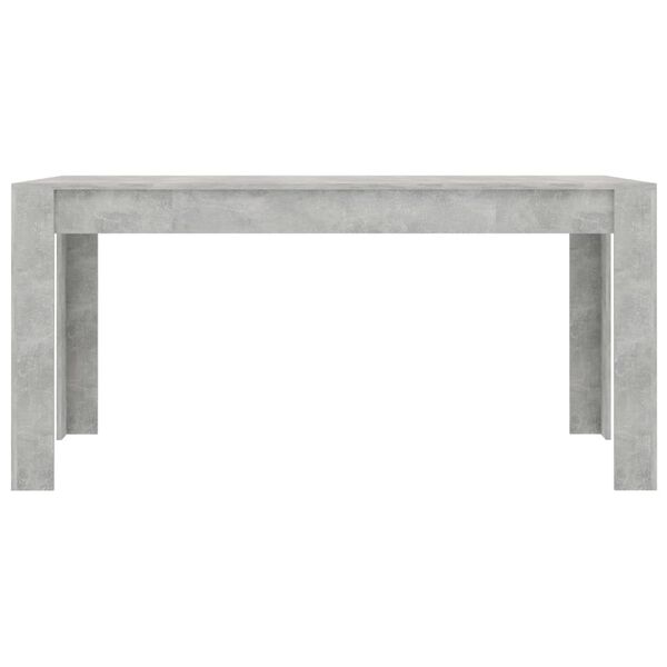 vidaXL Dining Table Concrete Grey 160x80x76 cm Engineered Wood