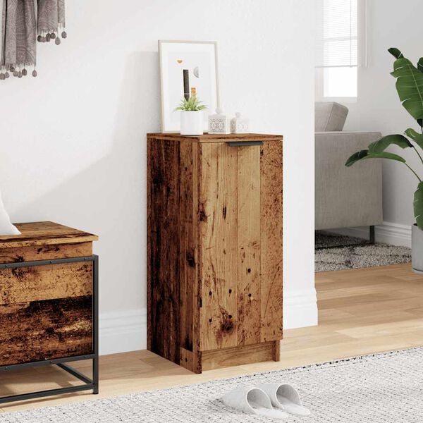 vidaXL Shoe Cabinet Old Wood 29.5x35x70 cm Engineered Wood