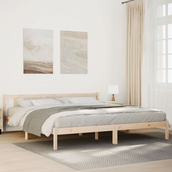 vidaXL Extra Long Bed Frame without Mattress 180x220 cm Solid Wood Pine