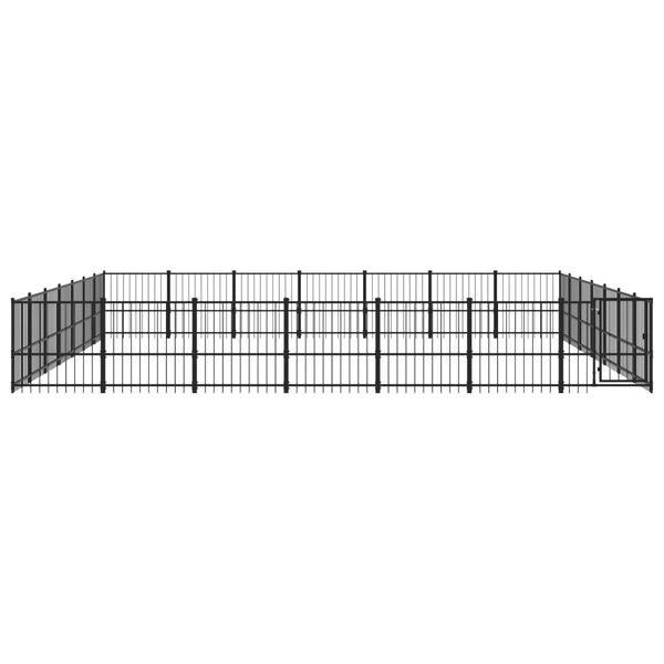 vidaXL Outdoor Dog Kennel Steel 46.1 m&sup2;