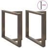vidaXL Dining Table Legs T-Shaped 2 pcs Black 100x35x(72-73) cm Steel