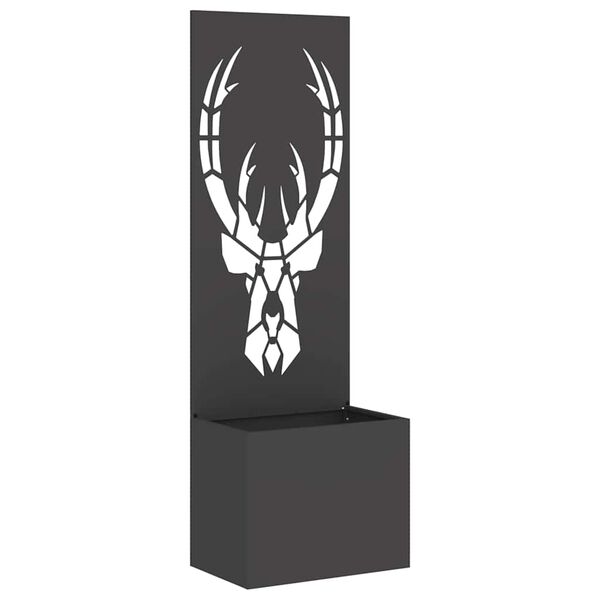 vidaXL Garden Privacy Screen Black 50 x 140 cm Cold-rolled steel