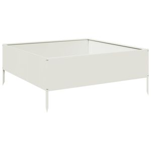 vidaXL Garden Raised Bed White 100x100x41 cm Steel